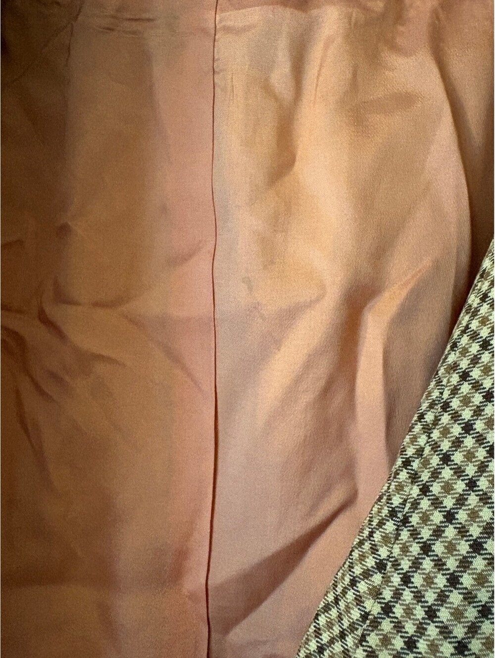 Kasper & Company ASL Women's Size 16 Brown Checkered Blazer Wool Blend - Picture 3 of 9